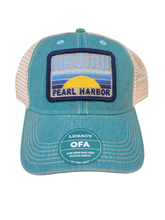 Load image into Gallery viewer, Aqua Pearl Harbor Trucker Hat