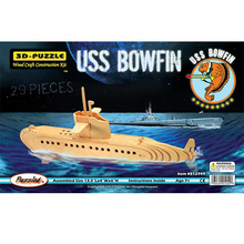 Load image into Gallery viewer, USS BOWFIN 3D WOOD PUZZLE
